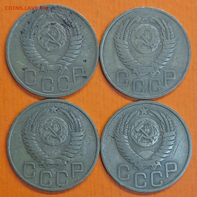 СССР 1949 год 3 коп. (4 шт.)  до 22:00, 13.09.25 - 3 к 1949-4