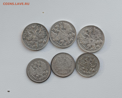 6  Монет билон , царизм 3 по 15 коп + 3 по 10 коп - 1757327945253@-1902485055