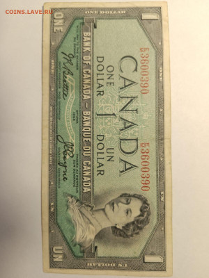 Канада 1 доллар 1954 год до 15,09,25 по МСК 22-00 - кан-8