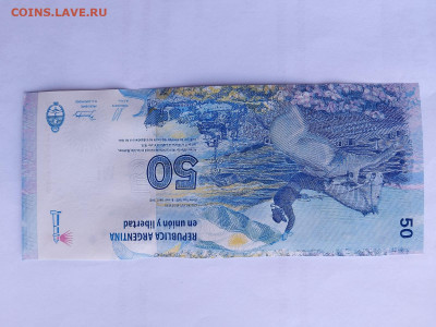 АРГЕНТИНА 50 песо МАЛЬВИНСКИЕ ОСТРОВА 2015г  до 15,09,25 - арг-6