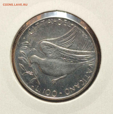 100 лир Ватикан 1976 г.,UNC,до 13.09.25г. 22:00мск - 1000002779_11zon