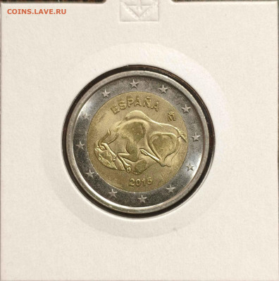 2 евро Испания 2015г.,UNC,до 13.09.25г. 22:00мск - 1000002159_11zon