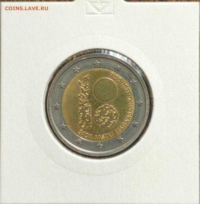 2 евро Эстония 2018 г.,юбилейная,UNC,до 13.09.25г. 22:00мск - 1000002171_11zon