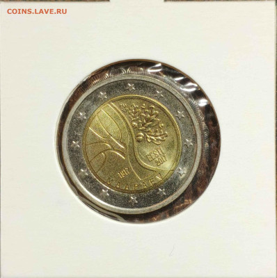 2 евро Эстония 2017 г.,юбилейная,UNC,до 13.09.25г. 22:00мск - 1000002167_11zon