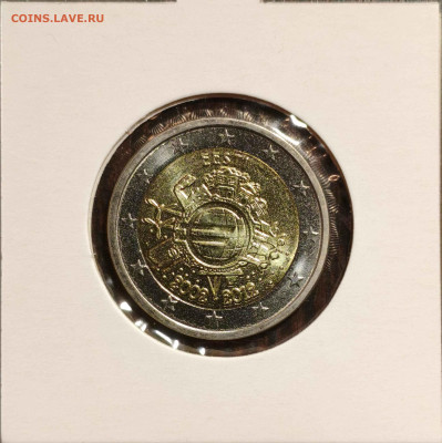 2 евро Эстония 2012 г.,юбилейная,UNC,до 13.09.25г. 22:00мск - 1000002157_11zon