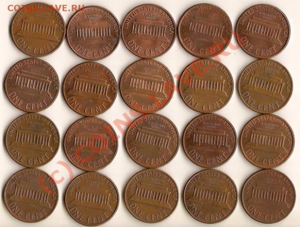 Американские 1 CENT (20 шт., разные года) - liberty2.JPG