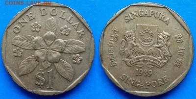 Сингапур - 1 доллар 1989 года до 17.09 - Сингапур 1 доллар, 1989  45