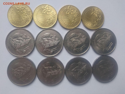 ФИКС Монеты Малайзии до 17.09.2025 22-00 мск - Набор монет Малайзии 20 сен 2