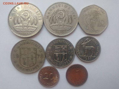 ФИКС Монеты Маврикия до 17.09.2025 22-00 мск - Набор монет Маврикии 1