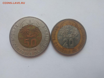 ФИКС Монеты Мавритании,Сан Томе,Танзан до 17.09.2025 22-00 - Мавритания 50 угий 2010 и 20 угий 2014 1