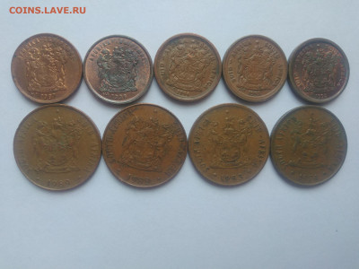 ФИКС Монеты ЮАР №2 до 17.09.2025 22-00 - Набор монет 2 цента ЮАР 1