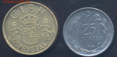 Испания 100 песет 1986 г. 13.09.2025 г. 22 -00 МСК. - Испания1