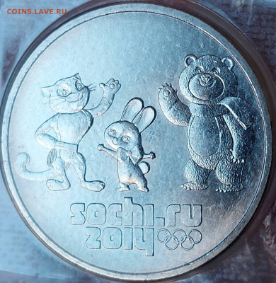 25 рублей Сочи 2012 Талисманы разновидности - 02 сжат
