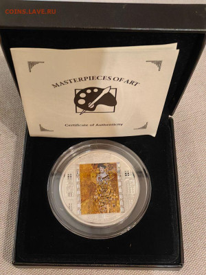 20дол 2012 О-ва Кука Портрет Адели Блох-Бауэр. Г.Климт,Ag999 - Х 2012 Адель-1