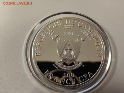 500 франков 2021 Камерун Дюрер Белки, Ag999, до 21.09 - Ч Дюрер Две белки-2