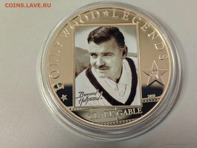 5дол 2010 О-ва Кука, Легенды Голливуда К.Гейбл, Ag925, до 21 - Ю Голливуд Гейбл-1