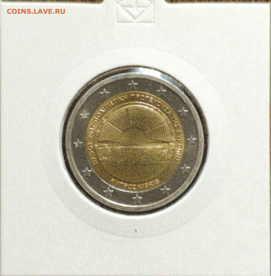 2 евро Кипр 2017 г.,юбилейная,UNC,до 20.09.25г. 22:00мск - 1000003284_11zon