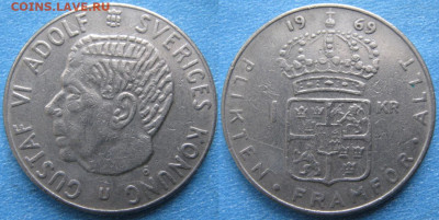 фикс Швеция 1 крона 1969-2004 (B4) - Швеция 1 крона 1969    9974