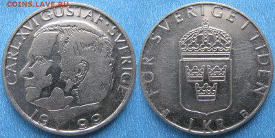 фикс Швеция 1 крона 1969-2004 (B4) - Швеция 1 крона 1999    10007