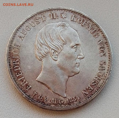 Саксония, 1 талер 1854 (смерть короля) до 01.10.25 в 22.00 - IMG_20250914_084554