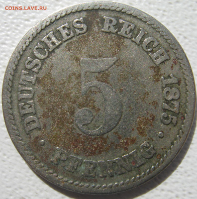  Империя	5 пфеннигов 1875 A до 03.10. - IMG_4103.JPG