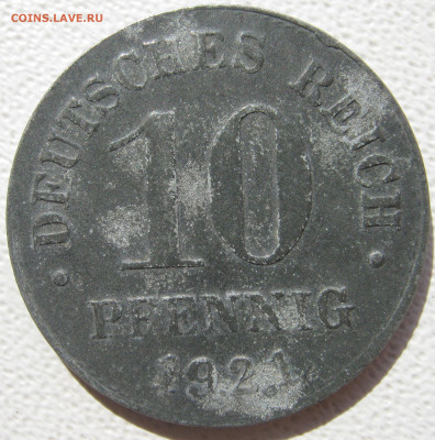 Германия Империя Веймар 10 пфеннигов 1921 - IMG_4595.JPG