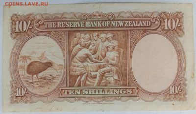 Новая Зеландия 10 шиллингов 1940-1955 гг до 02,10,25 22-00 - НЗ-39