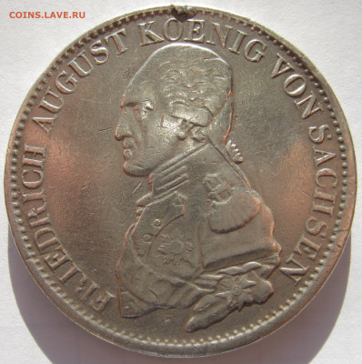 Германия Саксония 1 конвенционный талер 1821 Фридрих Август - IMG_2825.JPG