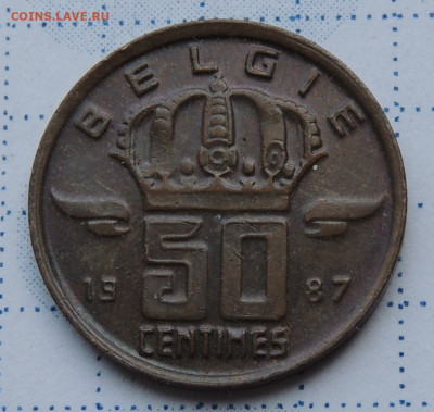 Бельгия 50 сантимов 1987 до 5.10.2025 - Бельгия 50 сантимов 87.JPG