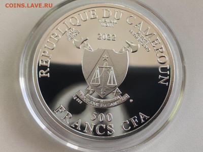 500 франков 2022 Камерун Климт - Надежда II, Ag999, до 05.10 - Ц Климт Надежда-2
