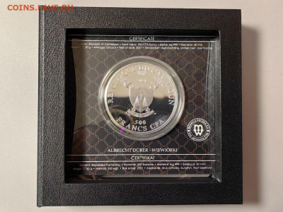 500 франков 2021 Камерун Дюрер Белки, Ag999, до 05.10 - Ч Дюрер Две белки-4