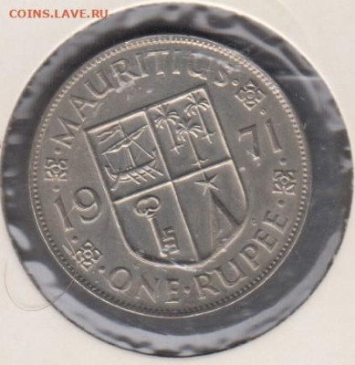 Маврикий 1971 1 рупия до 03 10 - 17