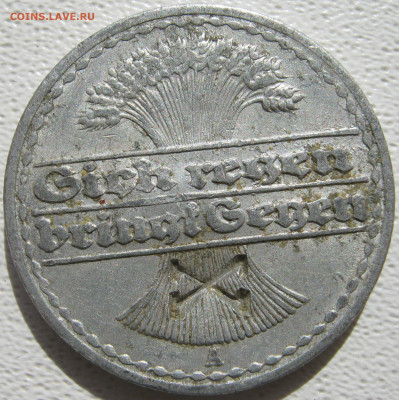  Веймар 50 пфеннигов 1920 A надчекан Х до 03.10. - IMG_3850.JPG