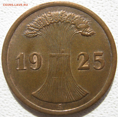 Веймар 2 рейхспфеннига 1925 A до 03.10. - IMG_4849.JPG