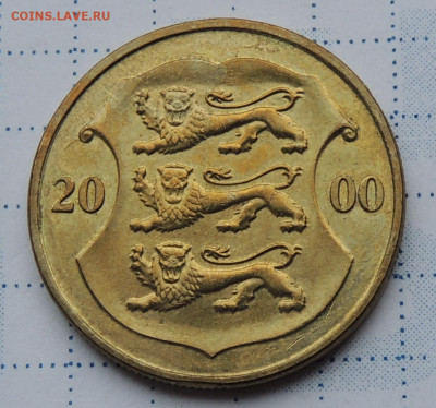 Эстония 1 крона 2000 до 5.10.2025 - Эстония 1 крона 2000. .JPG