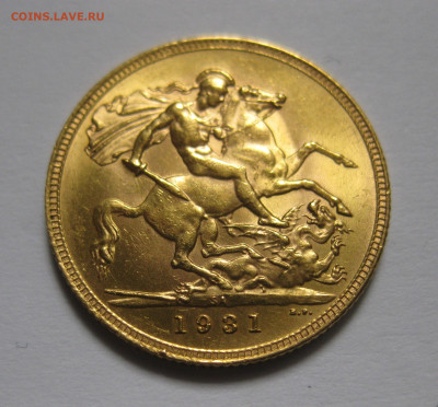Монета 1 соверен 1931 SA Британская южная Африка ЮАР Золото - IMG_9748.JPG