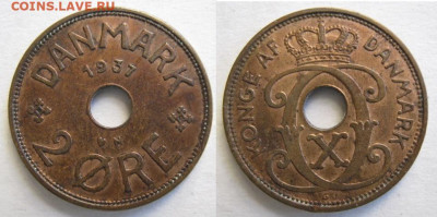 Дания 2 эре 1937   до 06-10-25 в 22:00 - 10 26 Дания 2 эре 1937   A1