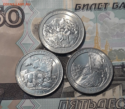 4 доллара Национальные Парки ТРИ МОНЕТЫ В ЛОТЕ До 08.10 - 20250920_223911