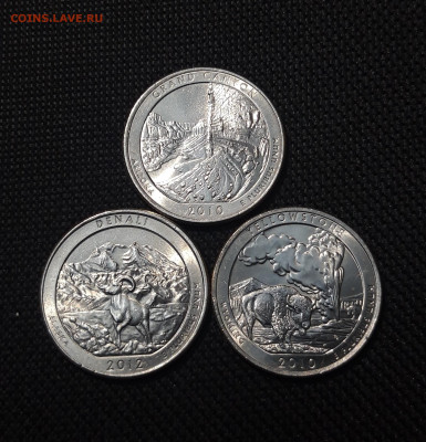 4 доллара Национальные Парки ТРИ МОНЕТЫ В ЛОТЕ До 08.10 - 20250920_223650