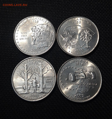 4 доллара Квотеры 50 штатов - 16 МОНЕТ В ЛОТЕ До 08.10 - 20250920_224939