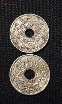 ФРАНЦУЗСКИЙ ИНДОКИТАЙ 5 сантимов 1937 и 1938 года До 08.10 - 20250920_220839