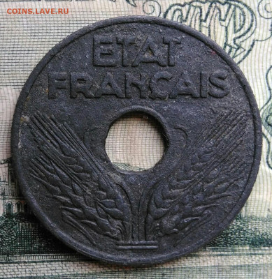Франция 20 сантимов 1942 года до 06.10.2025 - IMG_20251002_211904