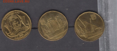 GUANAHANI 2020 3$ 3 монеты парусники Колумб до 08 10 - 59