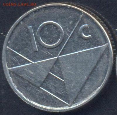 Аруба 10 центов  2009 г. 6.10.2025 г. 22 -00 МСК. - Аруба1