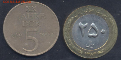 ГДР 5 марок 1969 г. 6.10.2025 г. 22 -00 МСК. - ГДР3