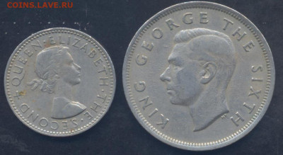 2 кроны 1950 г.6.10.2025 г. 22 -00 МСК. - Зеландия полкроны