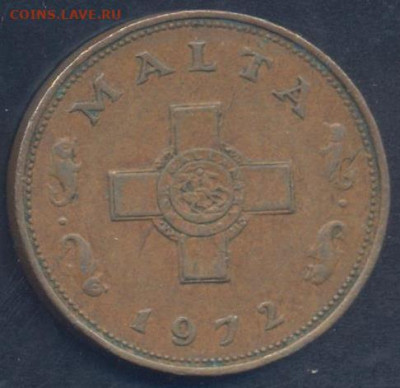 Мальта 1 цент 1972 г.6.10.2025 г. 22 -00 МСК. - Мальта1