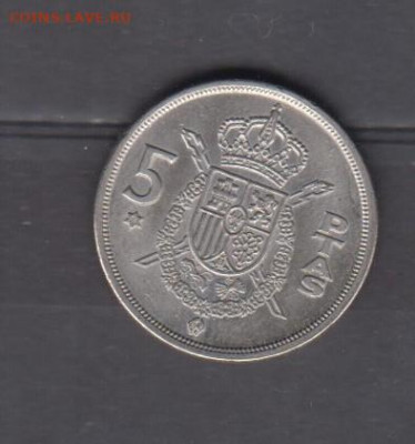 Испания 1975(76) 5 песет блеск до 09 10 - 104а