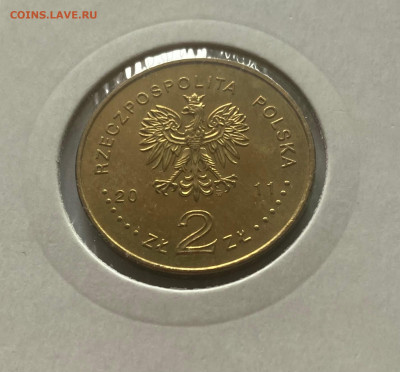 2 злотых, 2011г., Польша, Смоленск, до 11.10.25г. - 2зл см-1