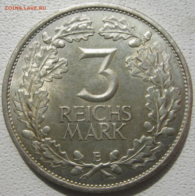 Германия Веймар 3 рейхсмарки 1925 E 1000-летие Рейнланда - IMG_3600.JPG